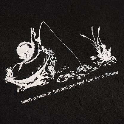 Fishing Snail Tee